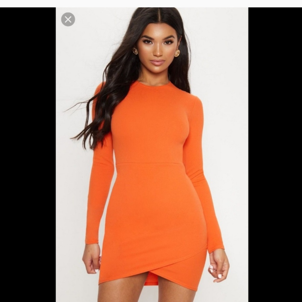 Pretty Little Thing orange dress.